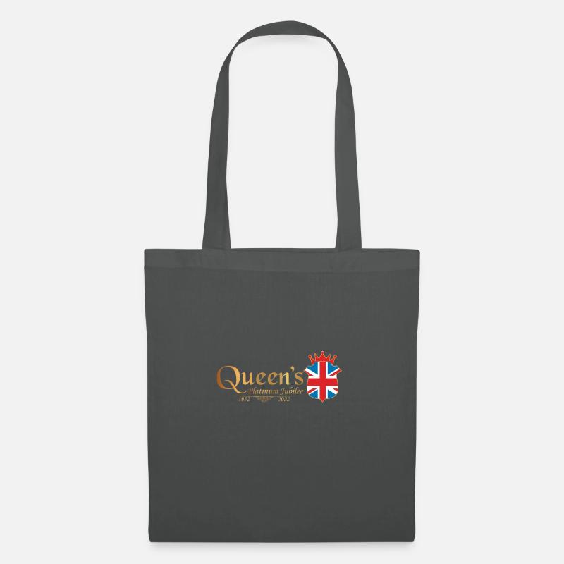 British Queen Monarchy Platinum Jubilee 70th yr - Tote Bag - graphite grey