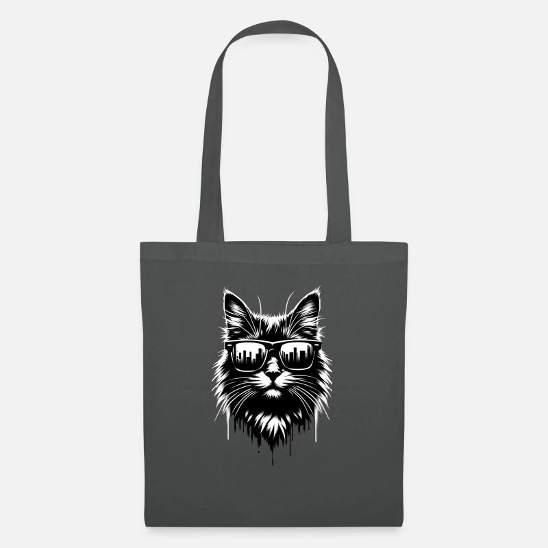 Cool Cat | Sonnenbrillen Katze - Stoffbeutel - Graphite