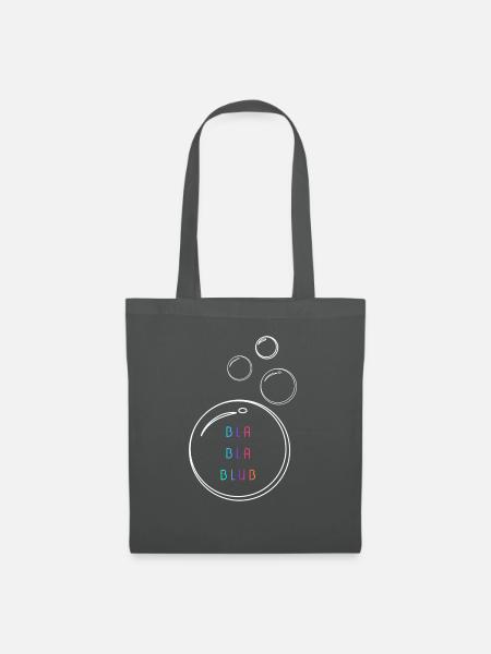Bla bla blub - Stoffbeutel - Graphite
