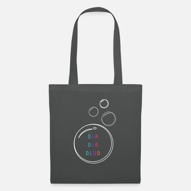 Bla bla blub - Stoffbeutel - Graphite
