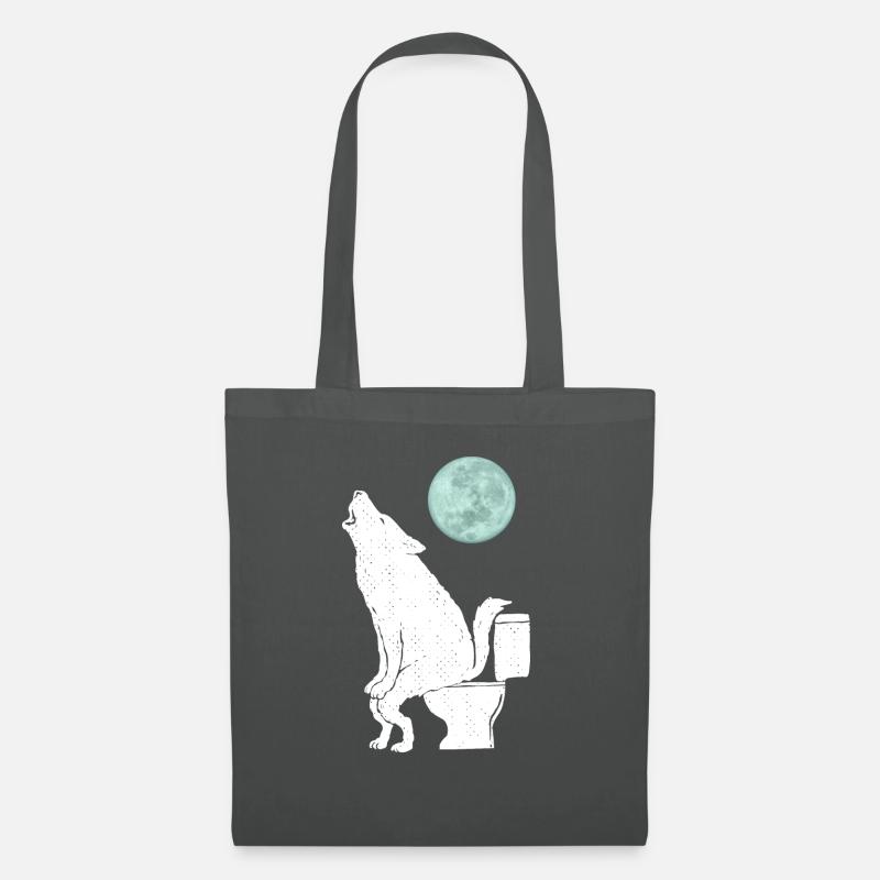 Halloween Wolf Howling - Stoffbeutel - Graphite