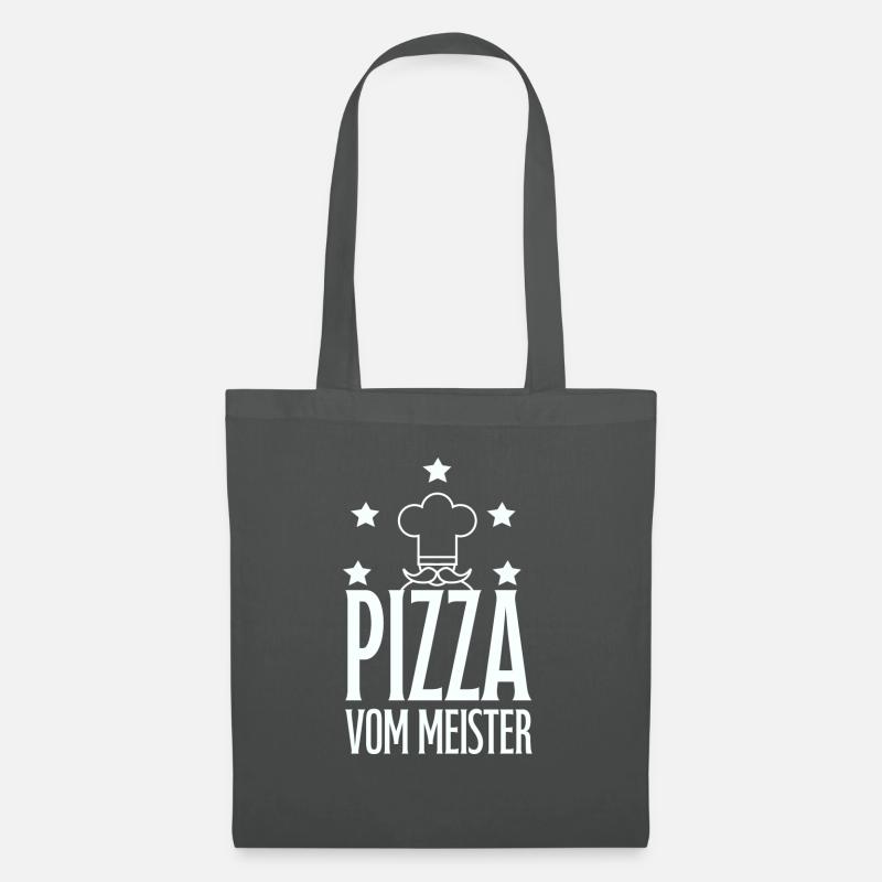 Pizza, Pizzbäcker, Meister - Stoffbeutel - Graphite