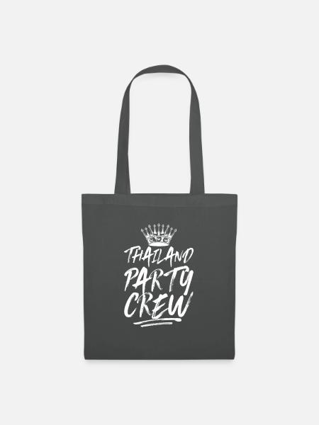 Thailand Party Crew Spruch - Stoffbeutel - Graphite