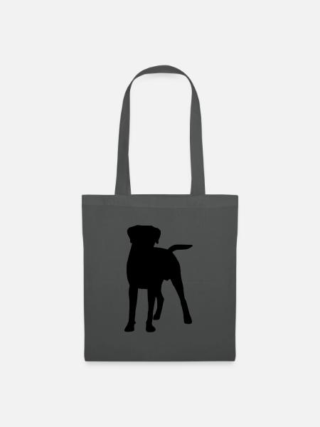 Boxer Silhouette - Stoffbeutel - Graphite