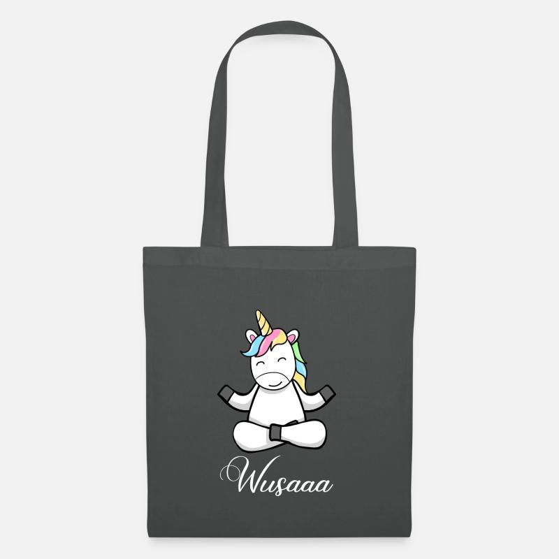 Auszeit Durchatmen Wusaaa Einhorn - Stoffbeutel - Graphite