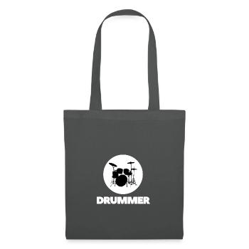 Batteur Shirt Band Schlagzeuger Zubehör Geschenk - Sac en tissu - gris graphite - Devant
