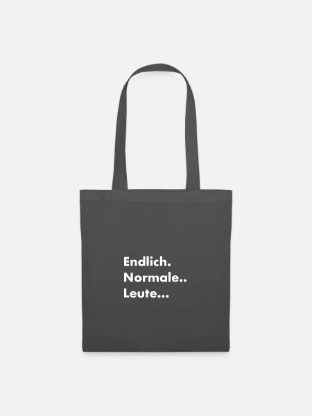 Endlich normale Leute - Stoffbeutel - Graphite