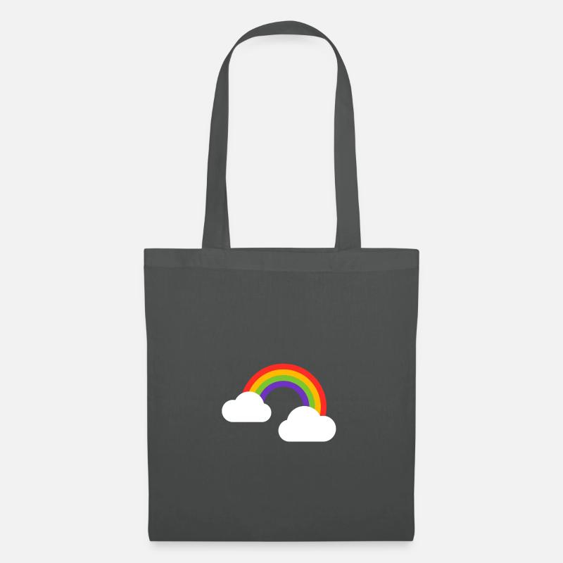 Rainbow Clouds - Tote Bag - graphite grey