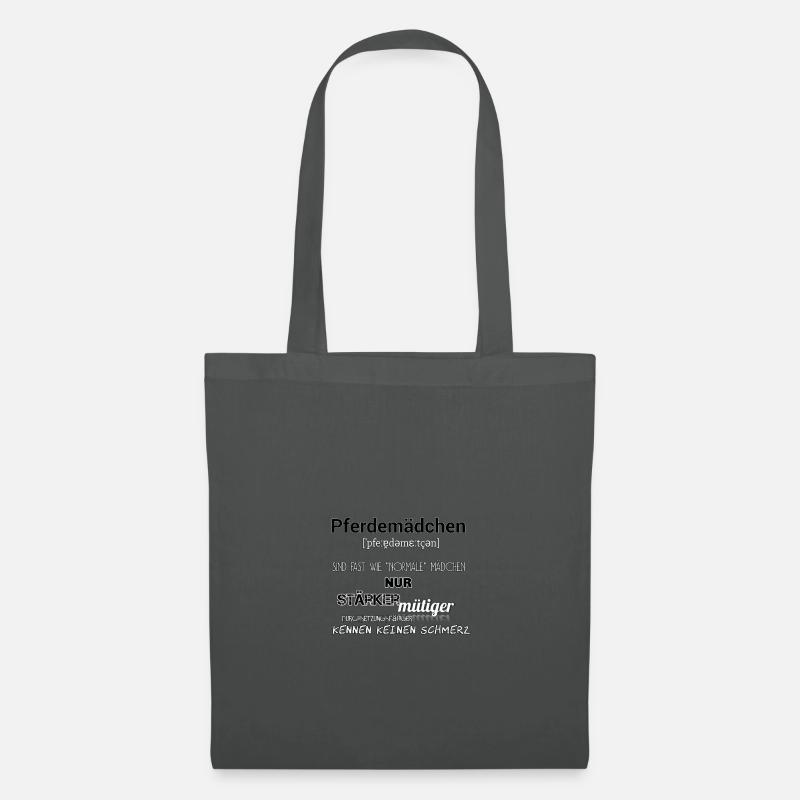 Was sind Pferdemädchen? - Stoffbeutel - Graphite