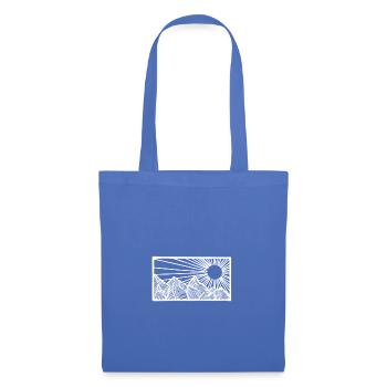 Paysage de montagne fait de lignes pour les alpinistes - Sac en tissu - bleu pâle - Devant