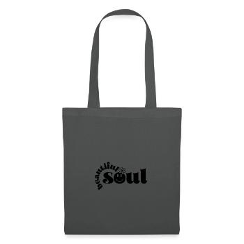 beautiful soul / belle âme peace and love - Sac en tissu - gris graphite - Devant