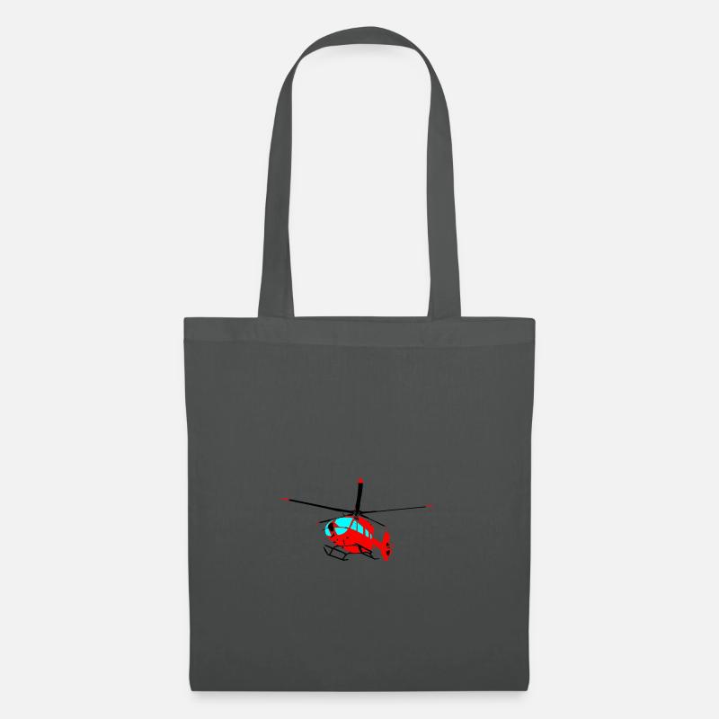 ec145t2 Hubschrauber Helikopter Helicopter Pilot - Stoffbeutel - Graphite