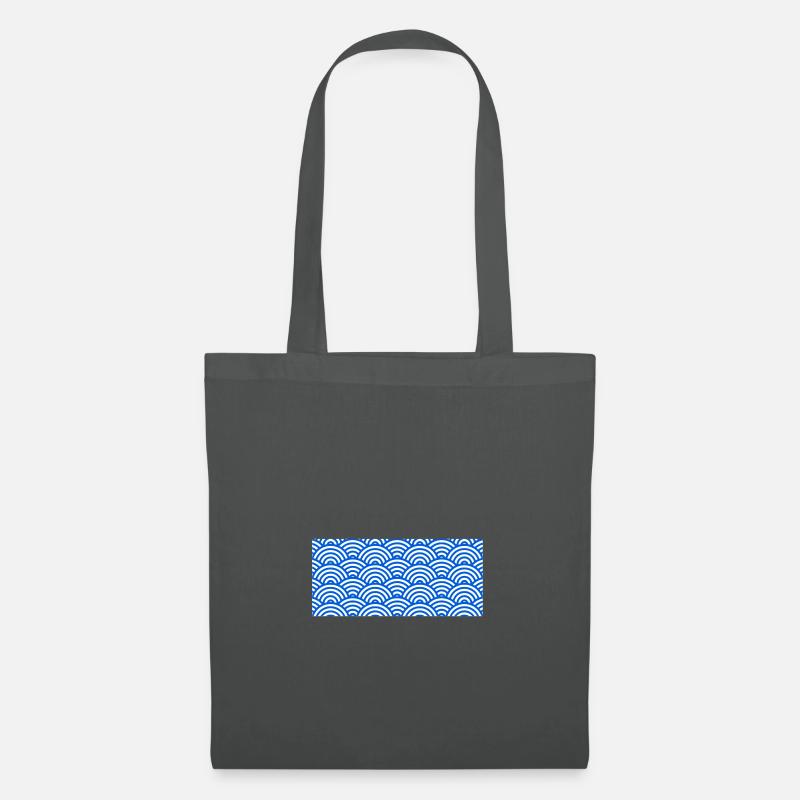 Blue Sushi Waves Pattern - Tote Bag - graphite grey