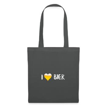 Bierliebe - Stoffbeutel - Graphite - Vorne