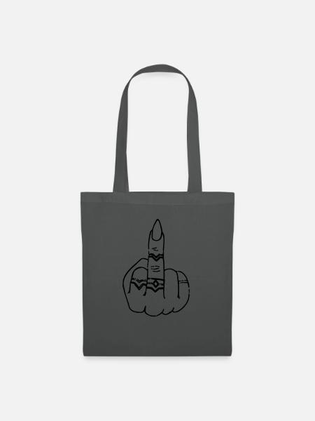 Stinkefinger - Stoffbeutel - Graphite