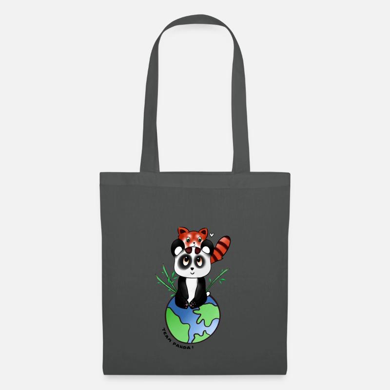 Team Panda - Stoffbeutel - Graphite