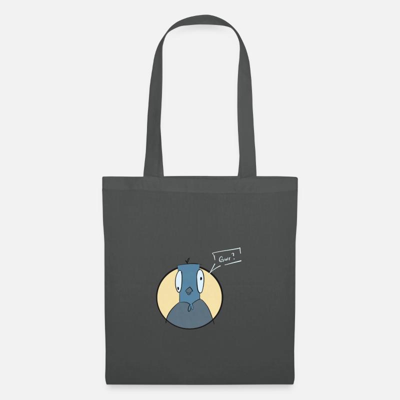 Gurr? Colombe confuse avec du texte blanc - Sac en tissu - gris graphite