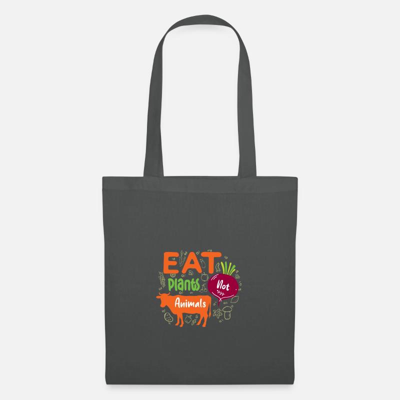 Eis Gemüse kein Fleisch, Vegetarier Veganer - Stoffbeutel - Graphite