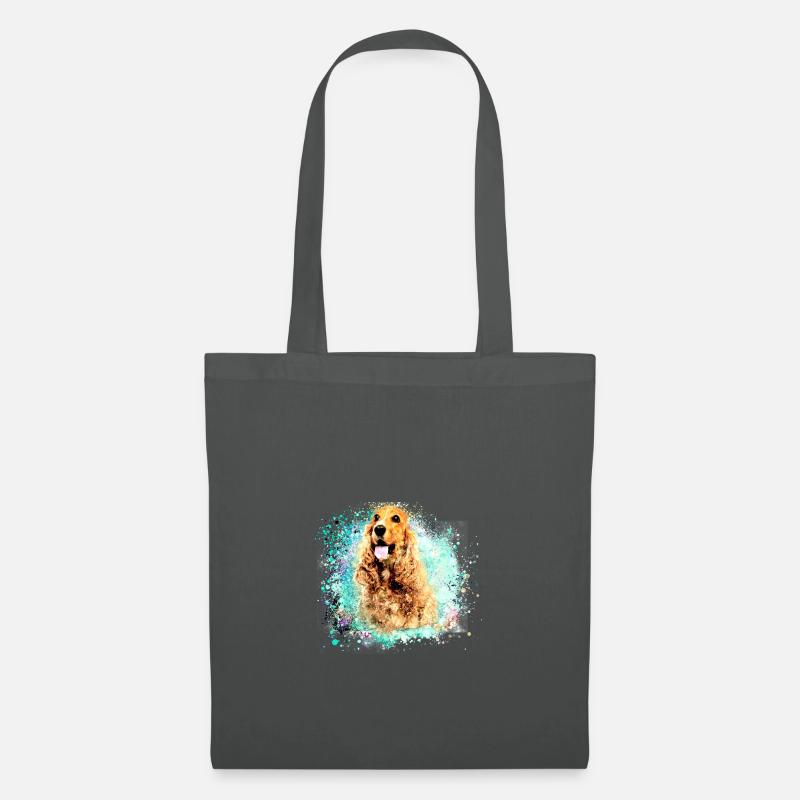 Cocker spaniel, malerei, aquarell,graffiti hund - Stoffbeutel - Graphite
