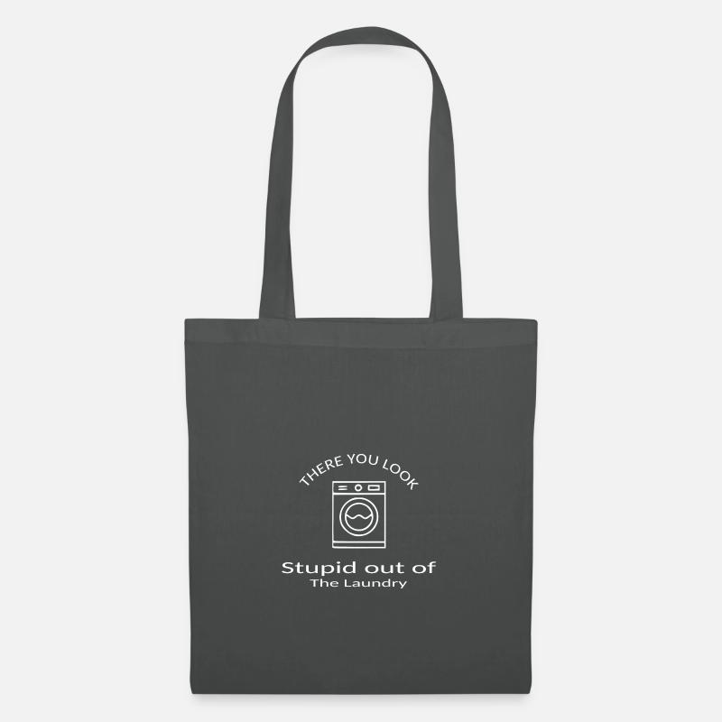 Denglisch - Da guckst du dumm aus der Wäsche - Stoffbeutel - Graphite