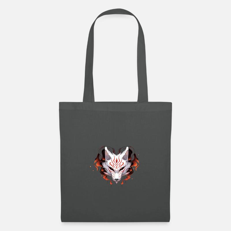 Kitsune-Maske - Stoffbeutel - Graphite