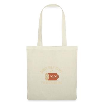 Ne me parlez pas – je recharge ma chemise - Sac en tissu - nature - Devant