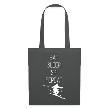 Eat Sleep SKI Repeat - Sac en tissu - gris graphite - Devant