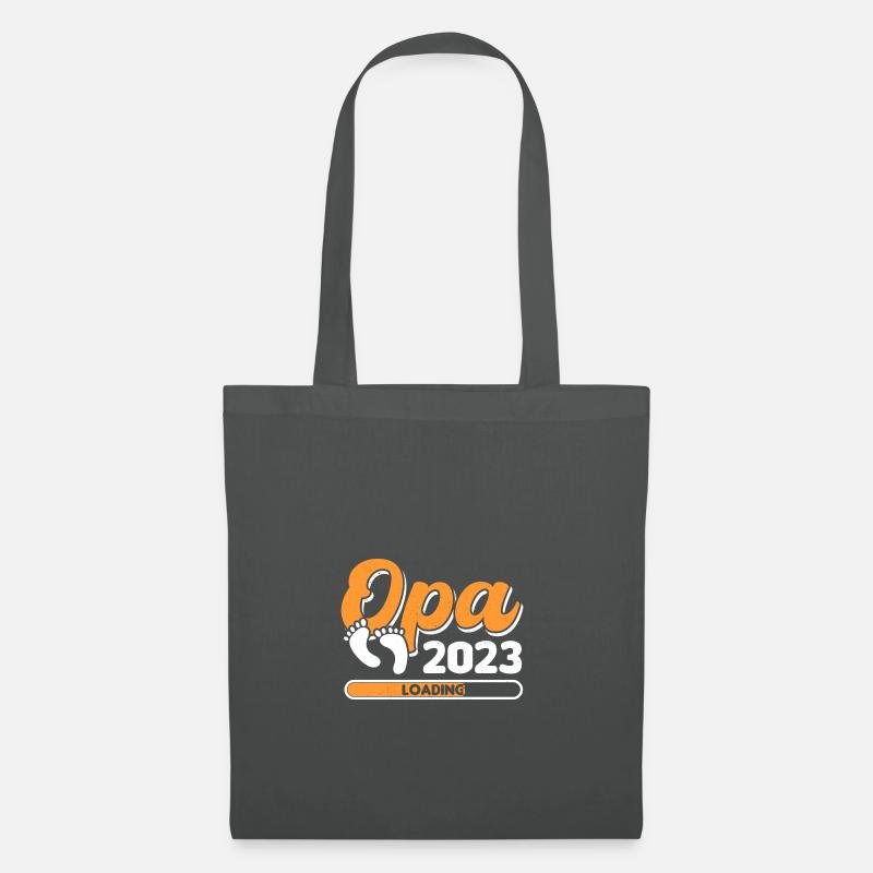 Werdender Opa 2023 Opa loading Geschenk - Stoffbeutel - Graphite
