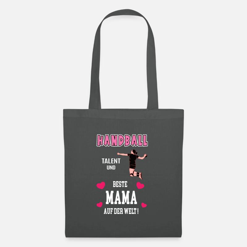 Handballer Mama Handball Bester Mutter Geburtstag - Stoffbeutel - Graphite
