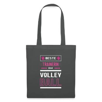 Beste Volleyball Trainerin Volleyballtrainerin - Stoffbeutel - Graphite - Vorne