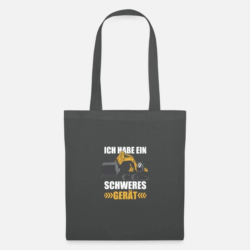 Schweres Gerät Baggerführer Baggerfahrer Bagger - Stoffbeutel - Graphite