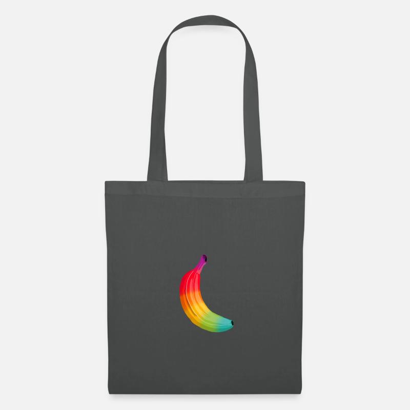 rainbow banana fruit Regenbogen Banane - Stoffbeutel - Graphite