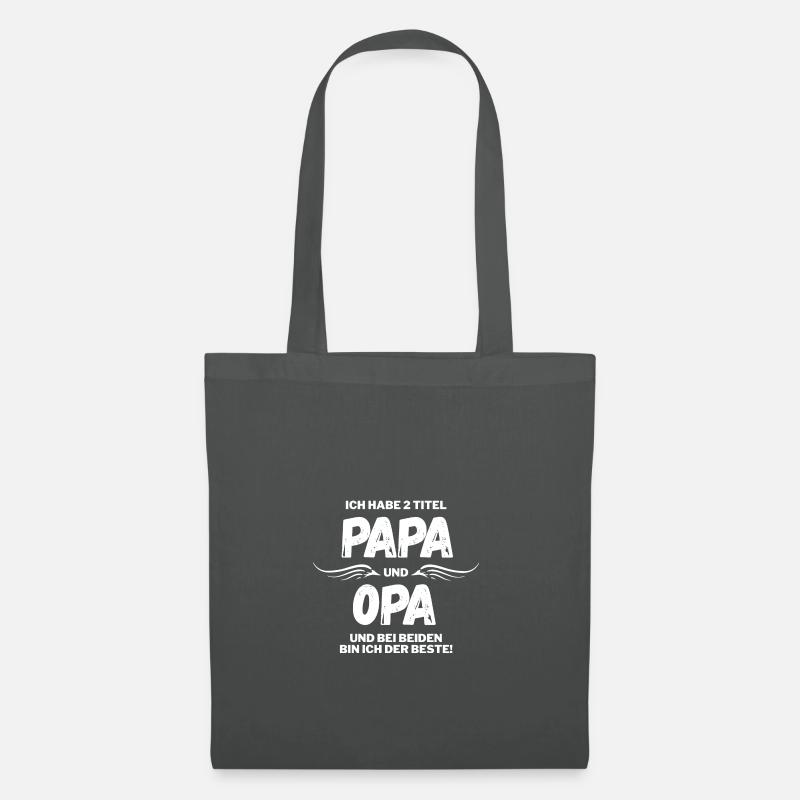 Werdender Opa 2022 OPA Geschenkidee Shirt - Tote Bag - graphite grey