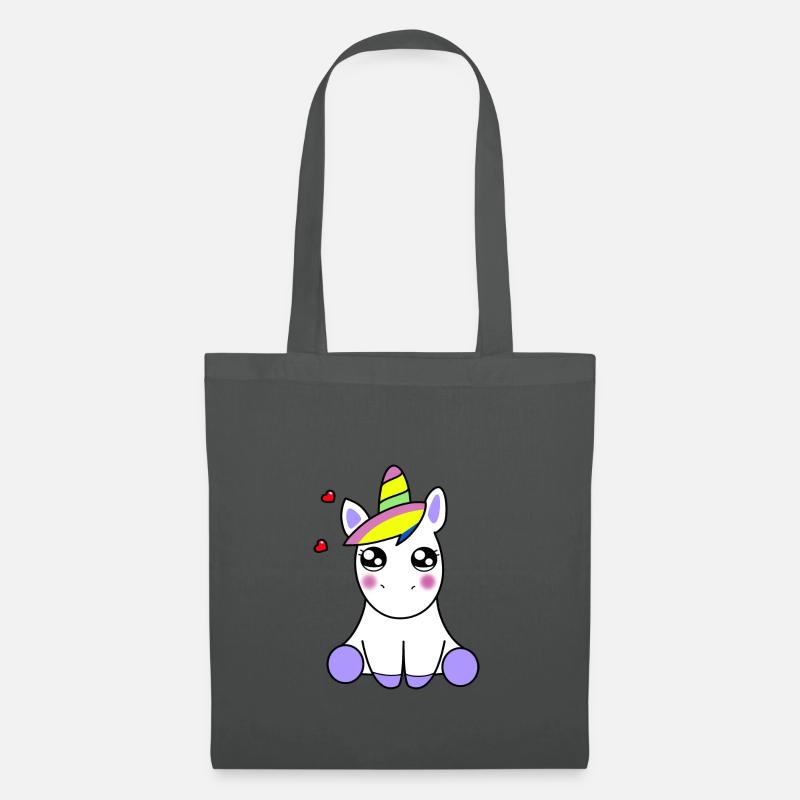 KAWAII EINHORN - Stoffbeutel - Graphite