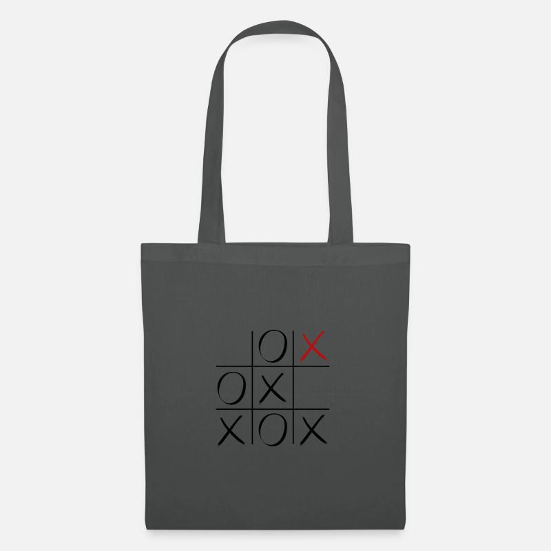 Tic Tac Toe - Stoffbeutel - Graphite