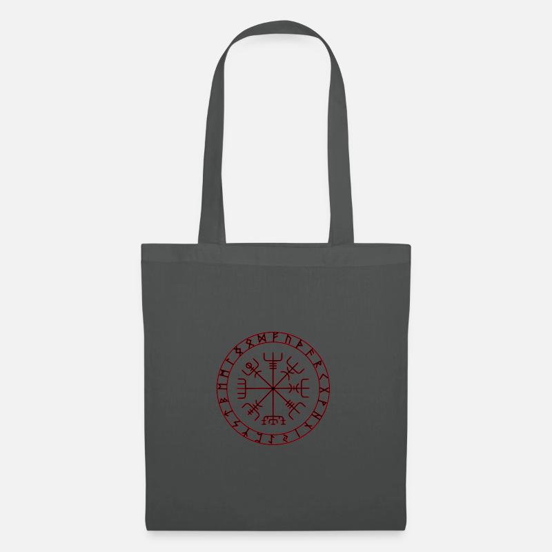 Wikinger Kompass -Vegvisir - Stoffbeutel - Graphite