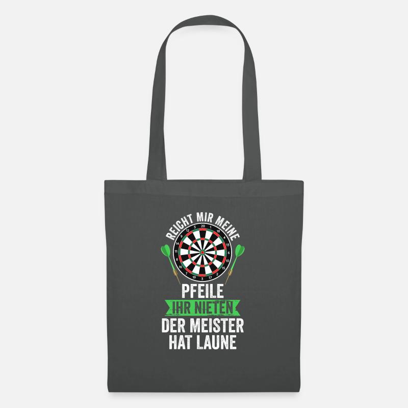 Darten Darts Dartscheibe Geschenk - Stoffbeutel - Graphite