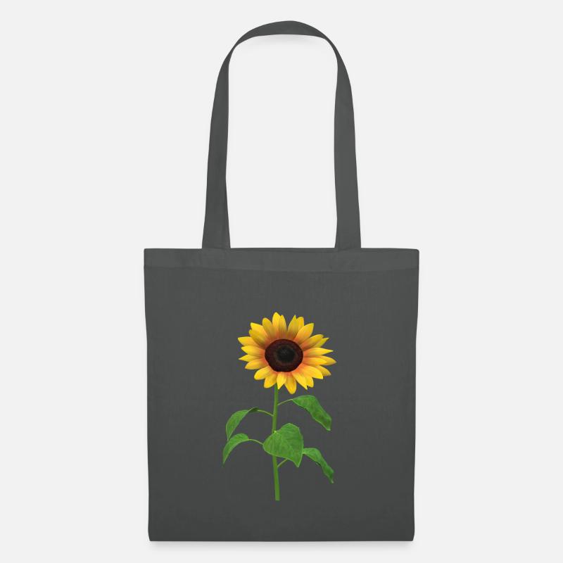 Sonnenblume Desgin - Stoffbeutel - Graphite