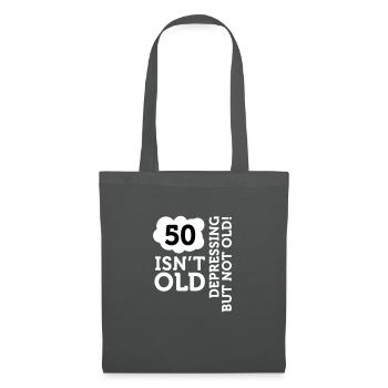50 n'est pas vieux. En déprimant, mais pas vieux! - Sac en tissu - gris graphite - Devant