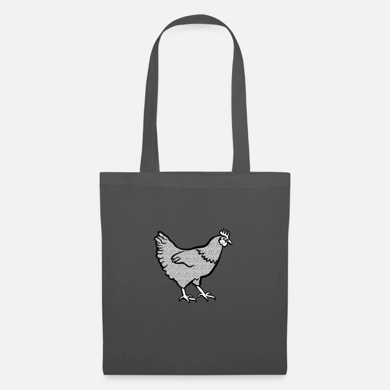 Huhn - Stoffbeutel - Graphite