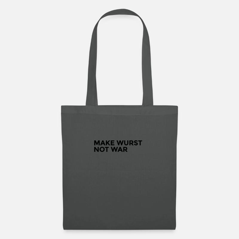 make wurst not war - Stoffbeutel - Graphite