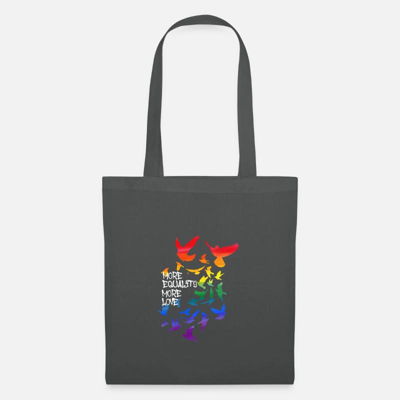 more equal more love, tauben ,taube,graffit,LGBT - Stoffbeutel - Graphite