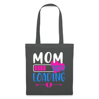 Maman chargeant 2023, future maman 2023 - Sac en tissu - gris graphite - Devant