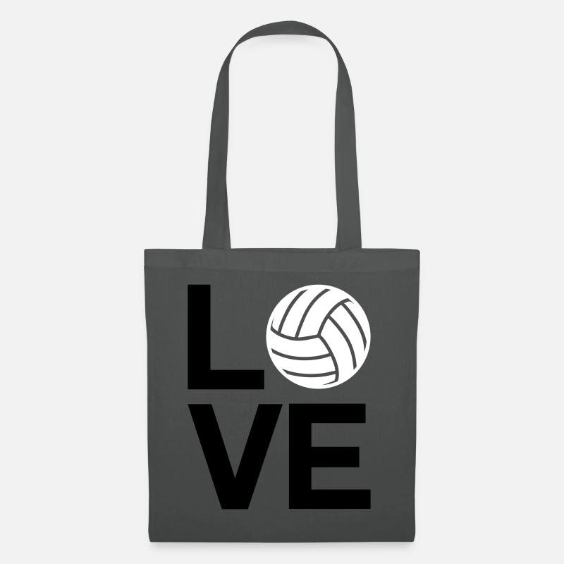 liebe, Volleyball - Stoffbeutel - Graphite