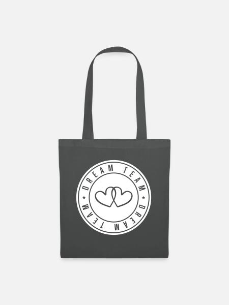 dream team herz kreis - Stoffbeutel - Graphite