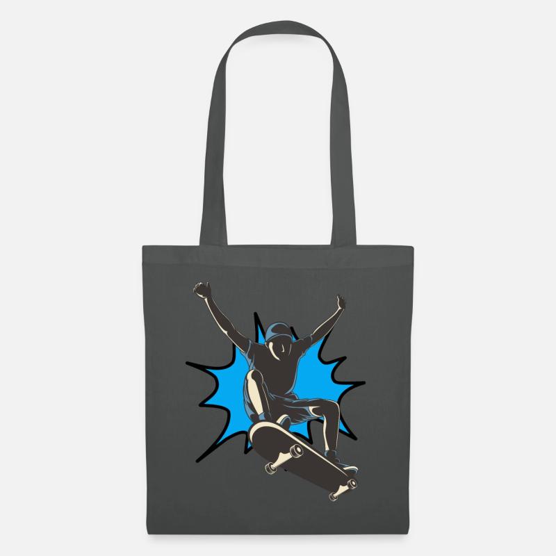 Skateboard blue explosion - Tote Bag - graphite grey