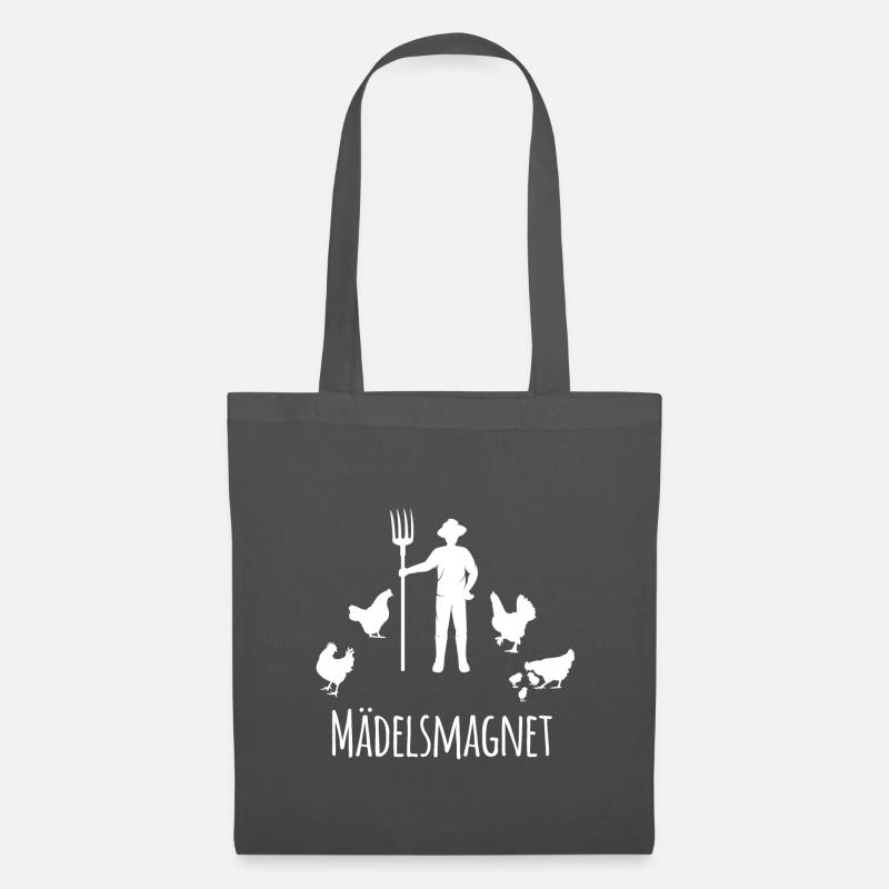 Landwirt Mädelsmagnet - Stoffbeutel - Graphite