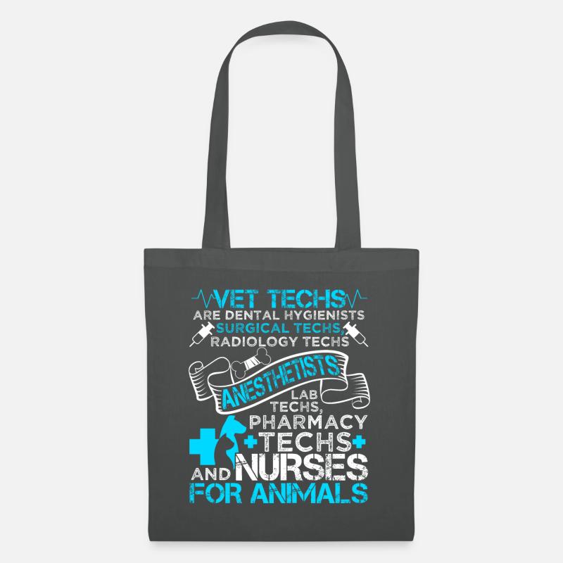 Vet Tech Veterinary Technician Job Title - Stoffbeutel - Graphite