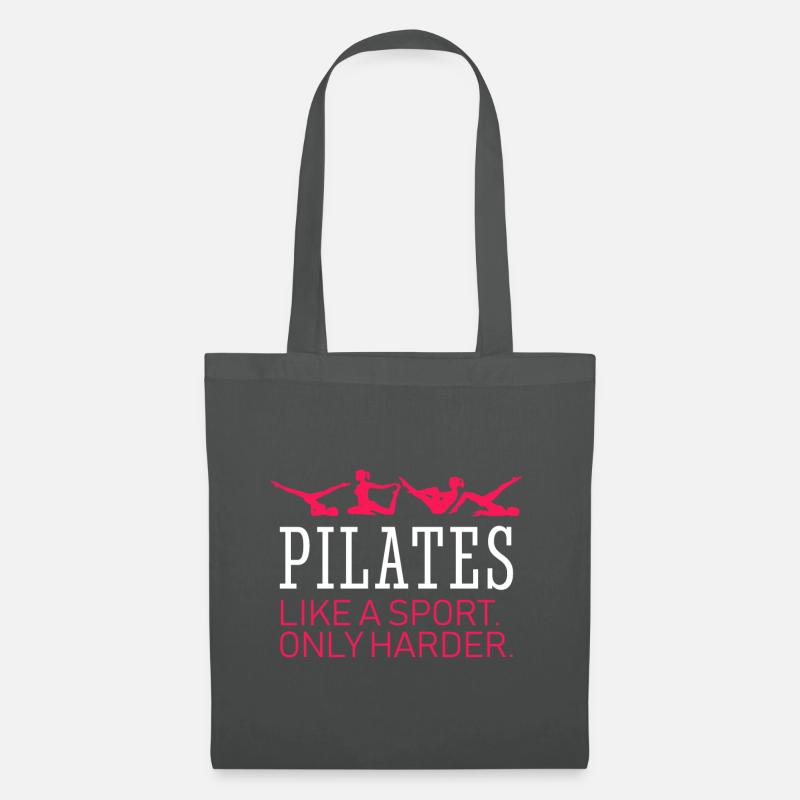 Pilates Like A Sport Funny Exercise Workout - Stoffbeutel - Graphite