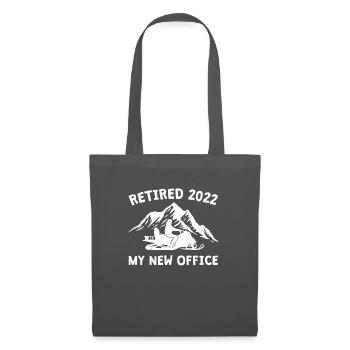 Retired 2022 - My New Office, Schneemobil - Stoffbeutel - Graphite - Vorne